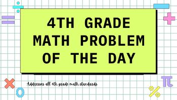 Preview of 4th grade Math Problem of the Day/Daily Warm-up