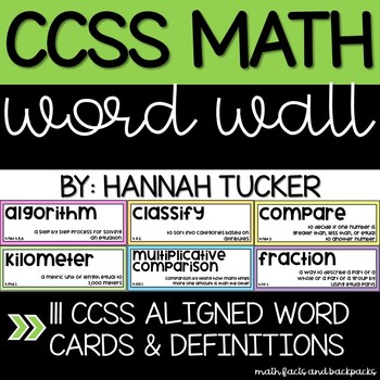 Preview of CCSS Math Word Wall