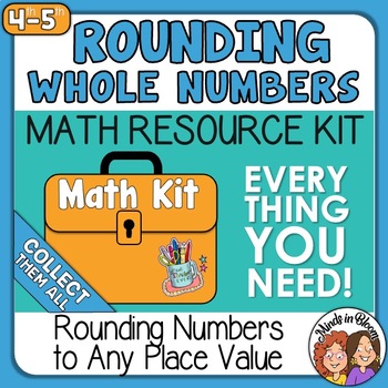 4th grade Rounding Whole Numbers math Activities with Digital Options