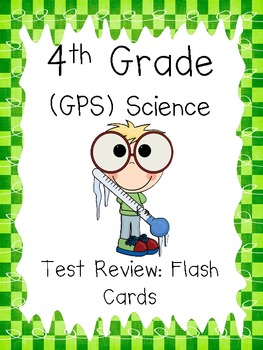 Preview of 4th grade Science Review Study Cards for testing