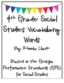 4th grade Social Studies word wall words