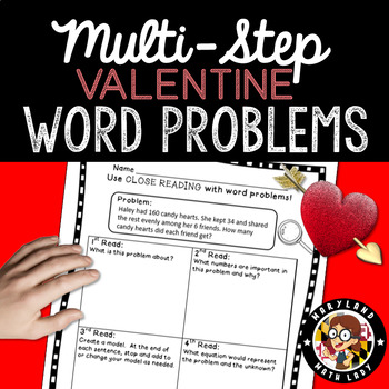 Preview of 4th grade Valentine Word Problems