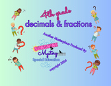 4th grade decimals & fractions BOOM! cards
