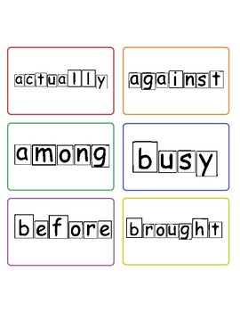 Preview of 4th grade high frequency words with word shape outlines