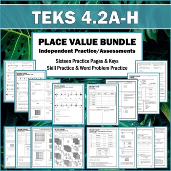 Preview of 4th math 4.2A 4.2B 4.2C 4.2D 4.2E 4.2F 4.2G 4.2H Independent Practice Bundle