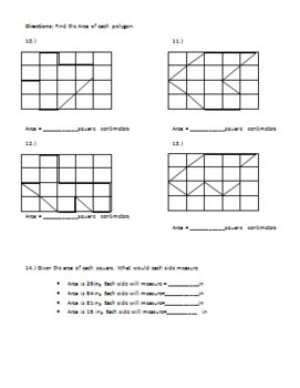 4th grade area and perimeter worksheets grade 4