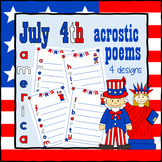4th of July Acrostic Poem Writing Prompts