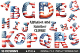 4th of July Alphabet and Number