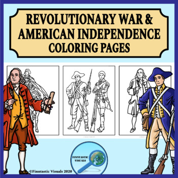 Preview of 4th of July American Revolution and American Independence Coloring Pages