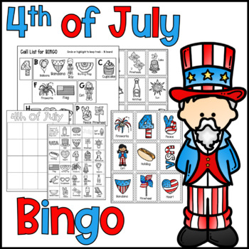 Preview of FREE 4th of July Bingo - Cut and paste