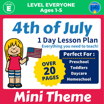 Preview of 4th of July Children's Activities | Lesson Plans For Daycare and Preschool