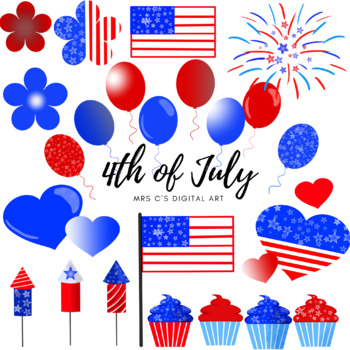 Preview of 4th of July Clipart, patriotic clipart, memorial clipart