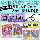 4th of July Color by Number and Number Sense (Subitizing) Bundle