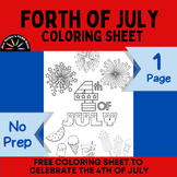 4th of July - Coloring Page - Free Download - Summer Holid
