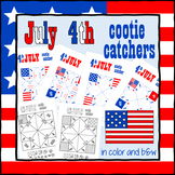 4th of July American Flag Cootie Catchers origami craft printable