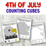 4th of July Counting Cubes Cards for Fine Motor Centers