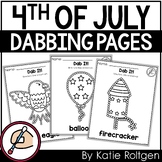 4th of July Dabbing Pages for Fine Motor Practice
