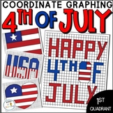4th of July First Quadrant Graphing | Patriotic Graphing Activity