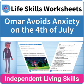 Preview of Special Education Functional Life Skills Seasonal Worksheet for the 4th of July
