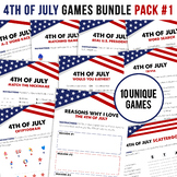 4th of July Activity Set | Printable Games | Pack 1