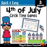4th of July Games Circle Time Activities for Preschool and Pre-K