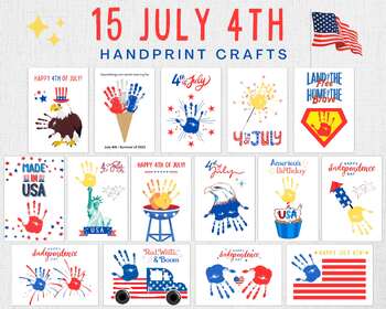 Preview of 4th of July Handprint Craft, July 4th Craft, Patriotic Craft, Independence Day