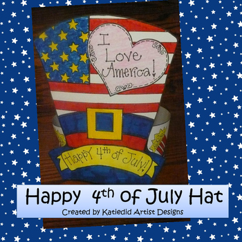 4th July Hat Craft, Memorial Day Patriotic Craft Editable Name Hat