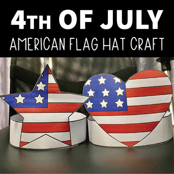 4th July Hat Craft, Memorial Day Patriotic Craft Editable Name Hat/Crown