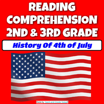 Preview of 4th of July Holiday Reading Comprehension Passage 2nd and 3rd Grade