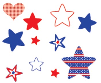 4th of july star clipart