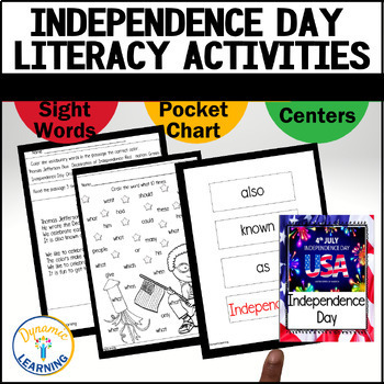 Preview of 4th of July Independence Day Poem ELA Activities