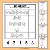 4th of July Math Activities Counting Numbers 1-5 Cut and P