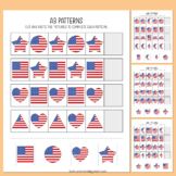 4th of July Math Memorial Activities American Flag Pattern