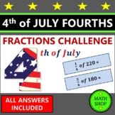 4th of July Math Multiplying Fractions by Whole Numbers Fr