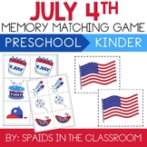 4th of July Memory Matching Game for Pre School, Pre K, an