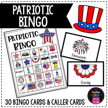 Preview of 4th of July Patriotic Bingo - 30 Unique Bingo Cards