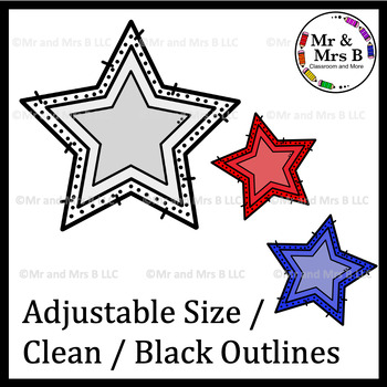 red and white star clipart