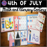 4th of July  Math and Literacy Centers