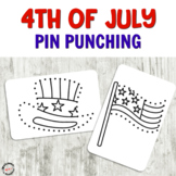 4th of July Push Pin Cards for Fine Motor activities