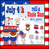 4th of July Roll a Uncle Sam Dice Game
