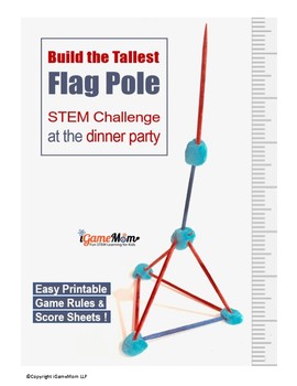 Preview of 4th of July STEM Challenge: Build the Tallest Flag Pole