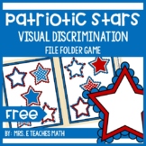4th of July Stars Visual Discrimination File Folder Game