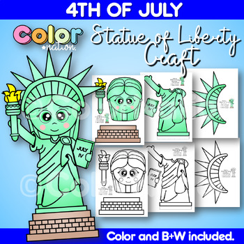 Preview of 4th of July Statue of Liberty Craft Patriotic Holidays US Symbols Presidents Day