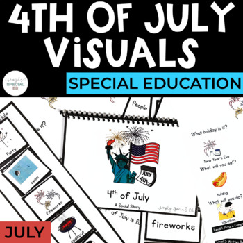 Preview of 4th of July Visuals for Special Education