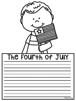 4th of July Writing NO PREP Craft (Fun Activity 3 Differentiated ...