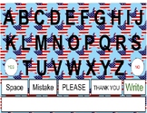 4th of July alphabet word board poster wall art  USA indep