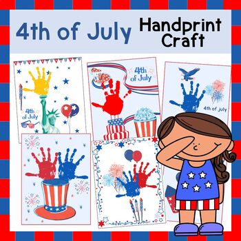Preview of 4th of july craft Patriotic Handprint Craft Activity / Memorial Day