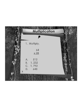 Preview of 4th/5th Grade ActivInspire 5 question assessment 4.NBT.B.5 (Multiplication)