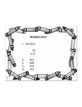 Preview of 4th/5th Grade ActivInspire 8 question assessment 4.NBT.B.5 (Multiplication) 2