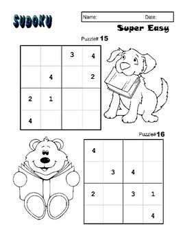 Teach Your Child How to Solve 4 x 4 Sudoku Puzzles 